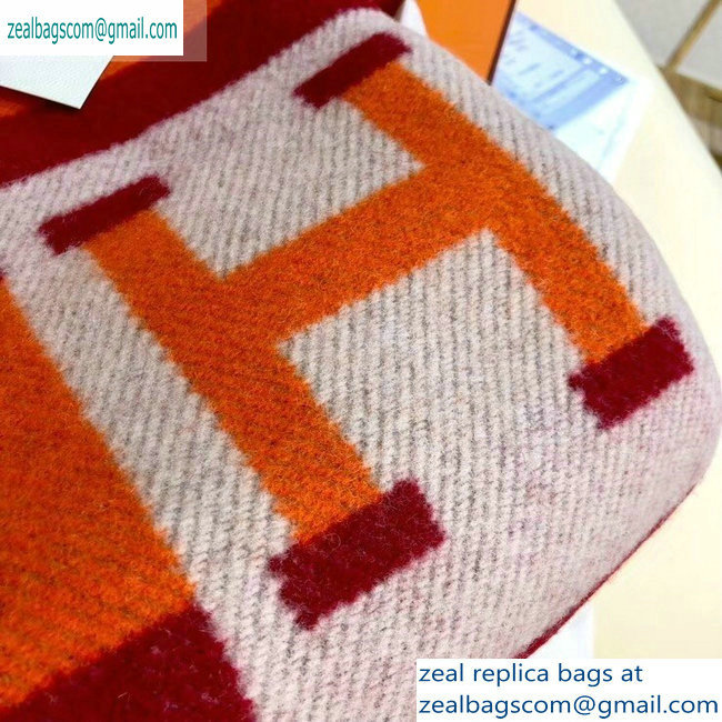 Hermes Avalon H Bayadere Throw Blanket Orange/Purple