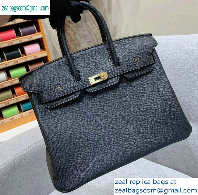 Hermes Birkin 25cm Bag in Original Epsom Leather Black - Click Image to Close