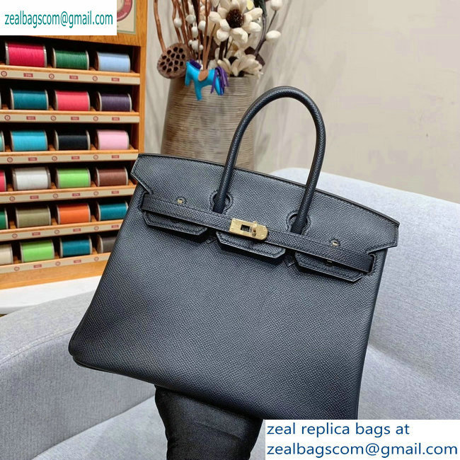 Hermes Birkin 25cm Bag in Original Epsom Leather Black