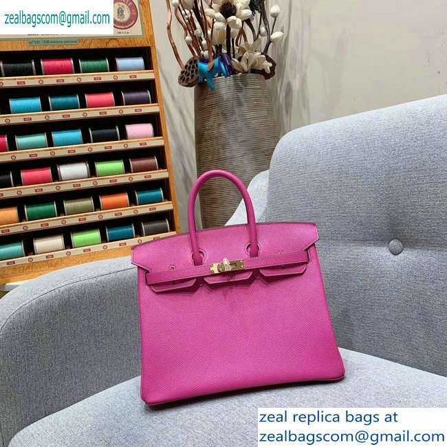 Hermes Birkin 25cm Bag in Original Epsom Leather Fuchsia