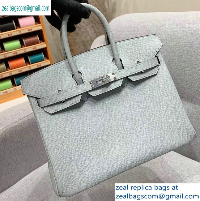 Hermes Birkin 25cm Bag in Original Epsom Leather Glacier Gray
