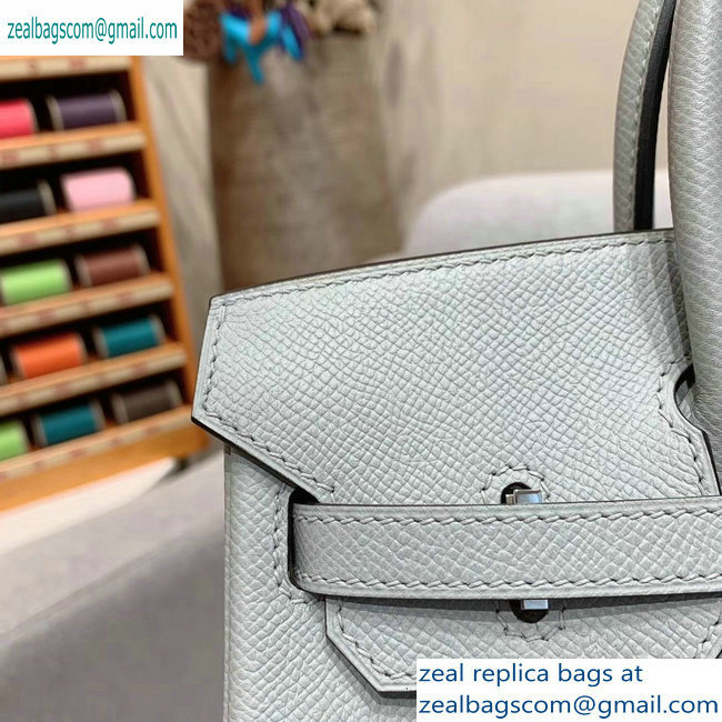 Hermes Birkin 25cm Bag in Original Epsom Leather Glacier Gray - Click Image to Close