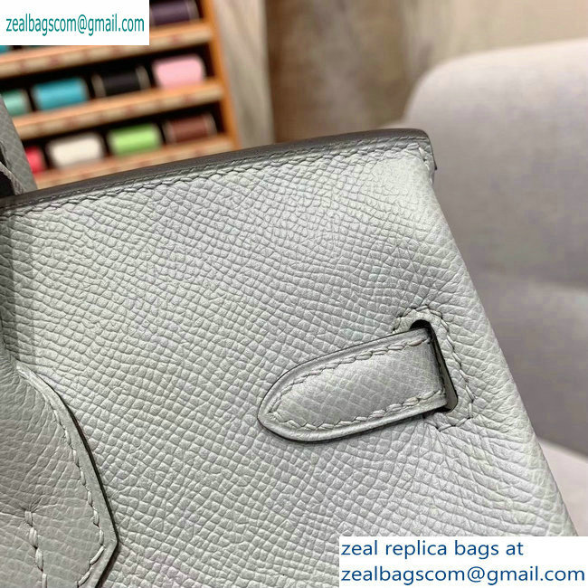 Hermes Birkin 25cm Bag in Original Epsom Leather Glacier Gray - Click Image to Close