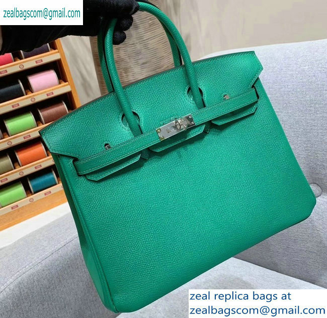 Hermes Birkin 25cm Bag in Original Epsom Leather Green - Click Image to Close