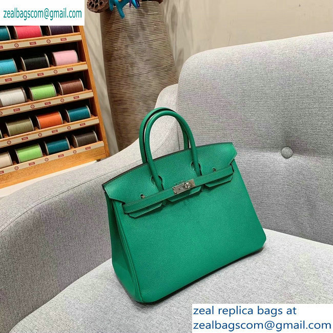 Hermes Birkin 25cm Bag in Original Epsom Leather Green