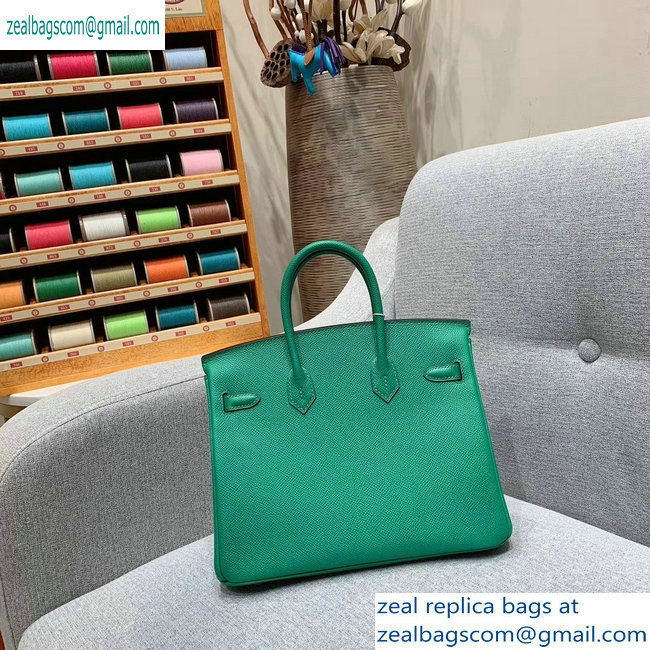 Hermes Birkin 25cm Bag in Original Epsom Leather Green - Click Image to Close