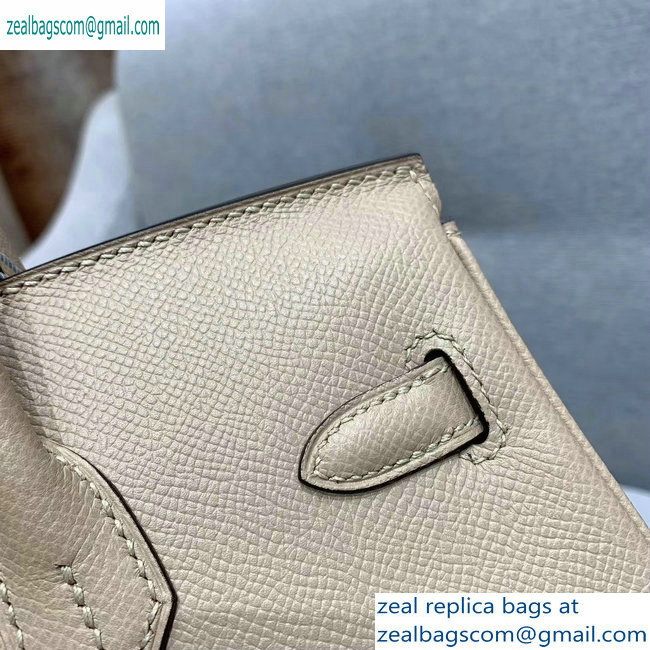 Hermes Birkin 25cm Bag in Original Epsom Leather Pale Gray - Click Image to Close