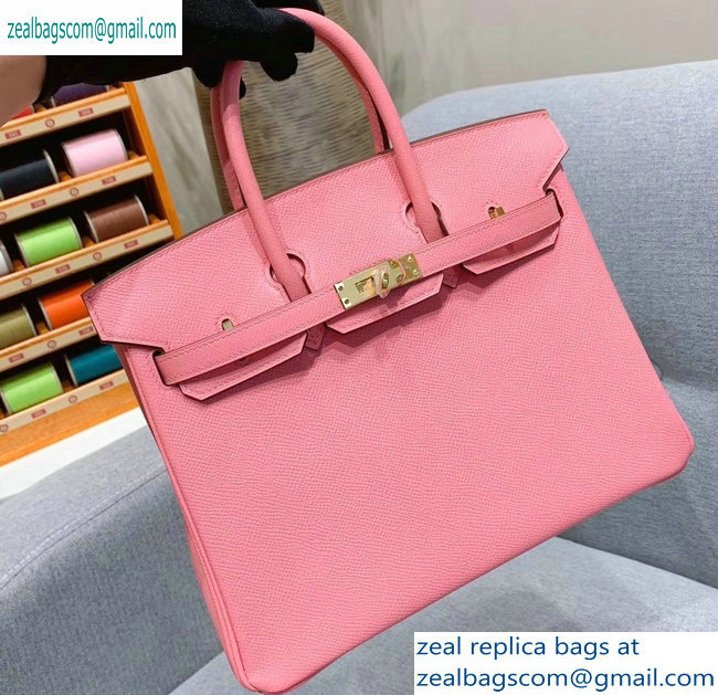 Hermes Birkin 25cm Bag in Original Epsom Leather Pink - Click Image to Close