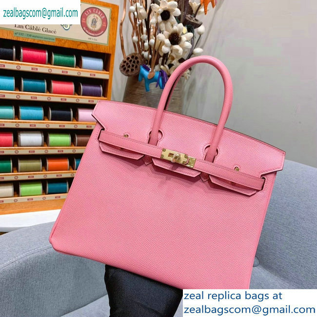 Hermes Birkin 25cm Bag in Original Epsom Leather Pink - Click Image to Close