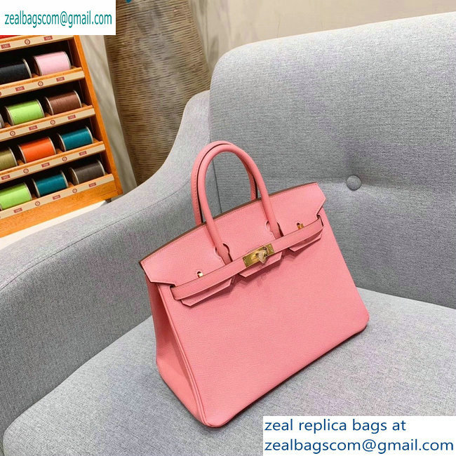 Hermes Birkin 25cm Bag in Original Epsom Leather Pink - Click Image to Close