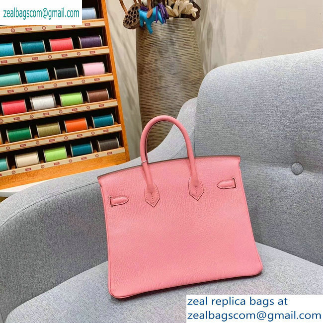 Hermes Birkin 25cm Bag in Original Epsom Leather Pink - Click Image to Close