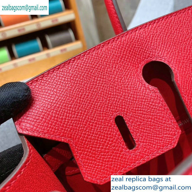 Hermes Birkin 25cm Bag in Original Epsom Leather Red