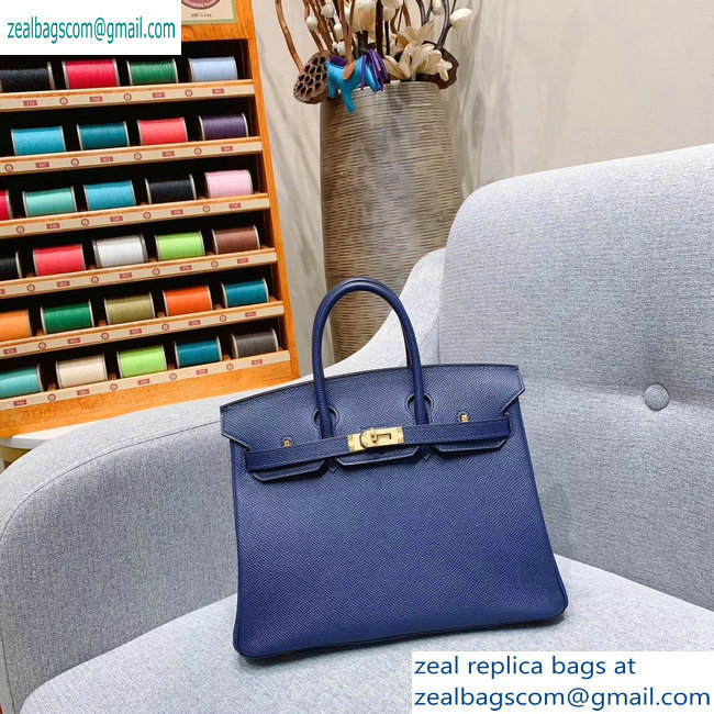 Hermes Birkin 25cm Bag in Original Epsom Leather Royal Blue