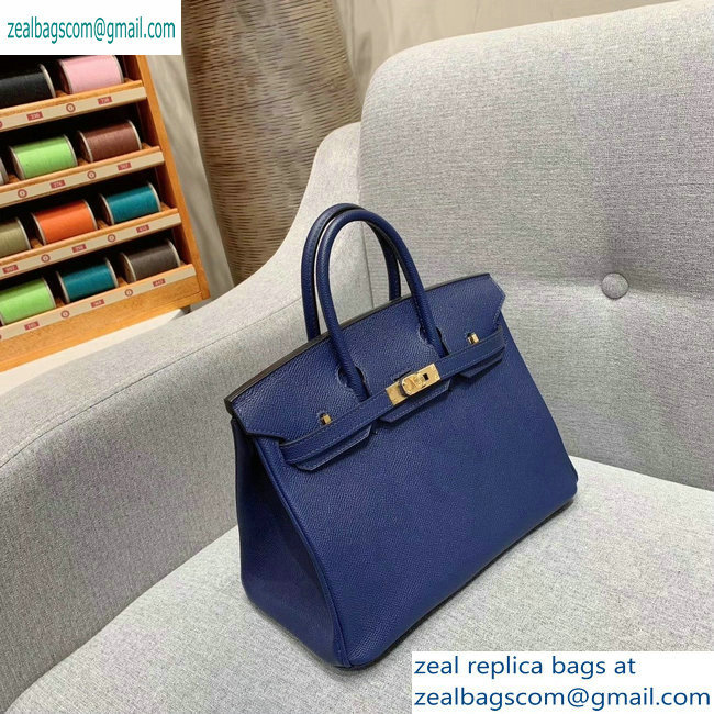 Hermes Birkin 25cm Bag in Original Epsom Leather Royal Blue