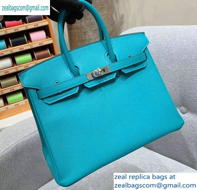 Hermes Birkin 25cm Bag in Original Epsom Leather Turquoise