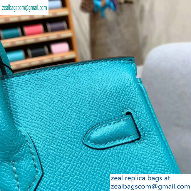 Hermes Birkin 25cm Bag in Original Epsom Leather Turquoise