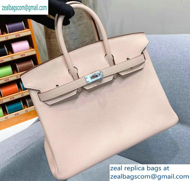 Hermes Birkin 25cm Bag in Original Togo Leather Beige - Click Image to Close