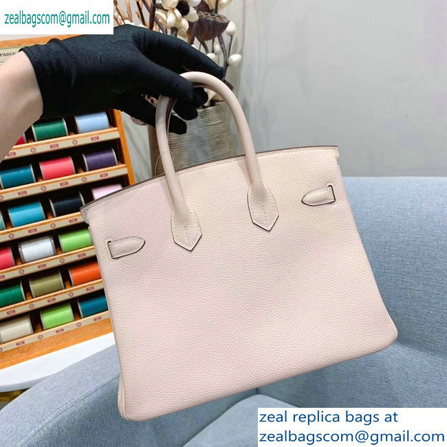 Hermes Birkin 25cm Bag in Original Togo Leather Beige - Click Image to Close