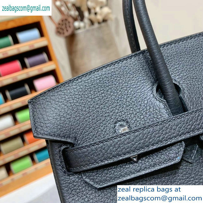 Hermes Birkin 25cm Bag in Original Togo Leather Black - Click Image to Close