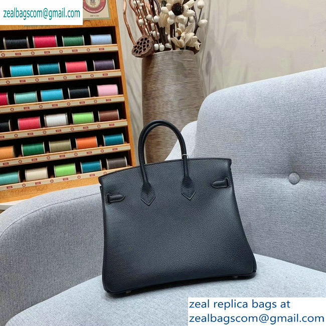 Hermes Birkin 25cm Bag in Original Togo Leather Black - Click Image to Close