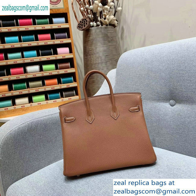 Hermes Birkin 25cm Bag in Original Togo Leather Brown