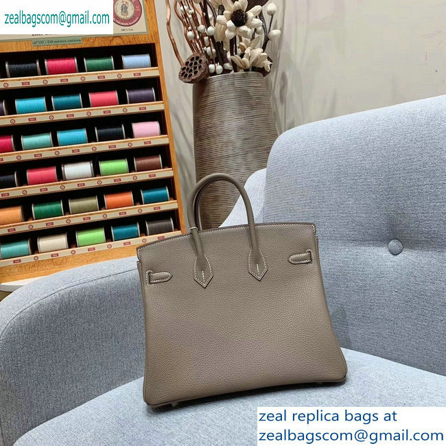 Hermes Birkin 25cm Bag in Original Togo Leather Elephant Gray - Click Image to Close