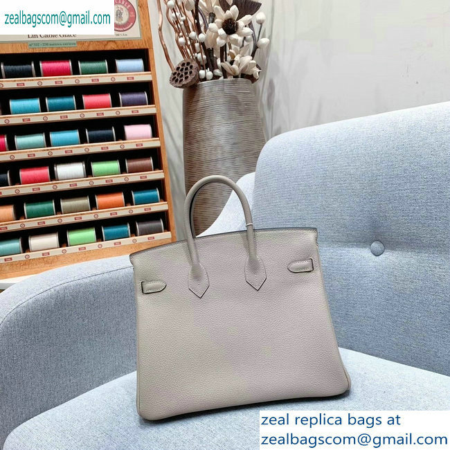 Hermes Birkin 25cm Bag in Original Togo Leather Pale Gray - Click Image to Close