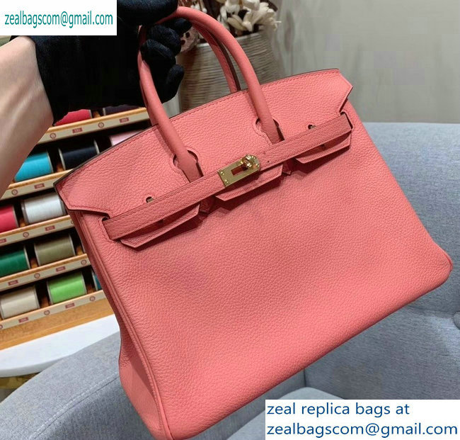 Hermes Birkin 25cm Bag in Original Togo Leather Pink