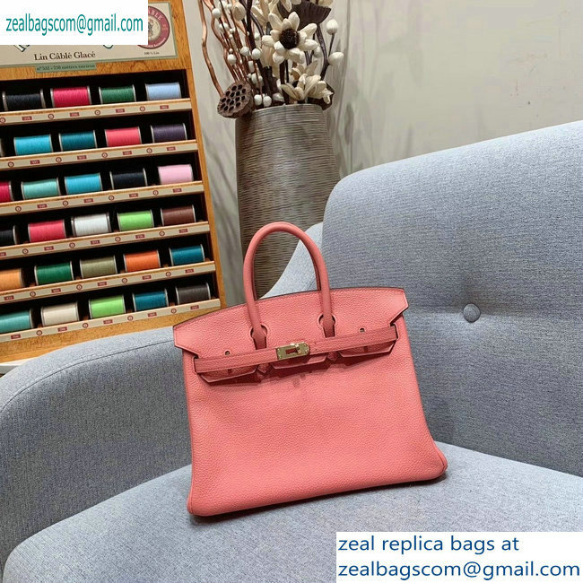 Hermes Birkin 25cm Bag in Original Togo Leather Pink - Click Image to Close