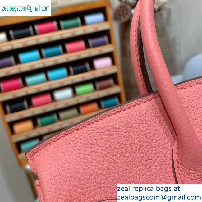 Hermes Birkin 25cm Bag in Original Togo Leather Pink - Click Image to Close