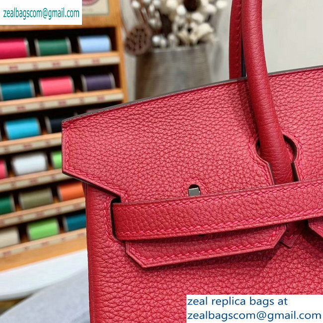 Hermes Birkin 25cm Bag in Original Togo Leather Red