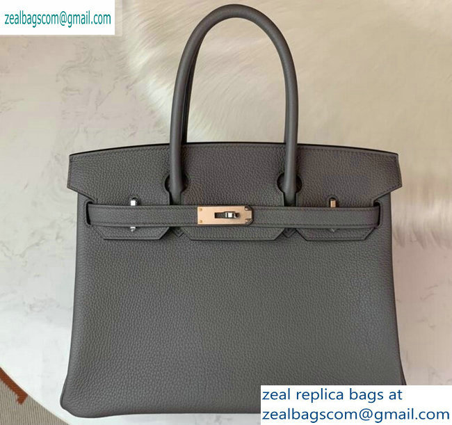 Hermes Birkin 40cm Bag in Original Togo Leather Bag vert gris