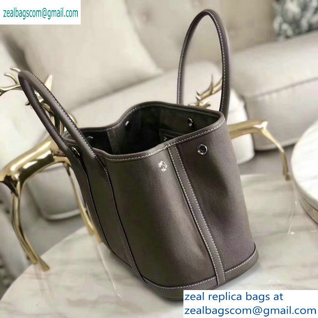 Hermes Canvas Garden Party 30/36 Bag Etoupe