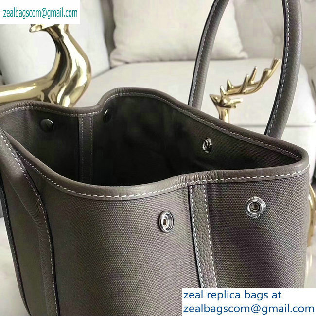 Hermes Canvas Garden Party 30/36 Bag Etoupe
