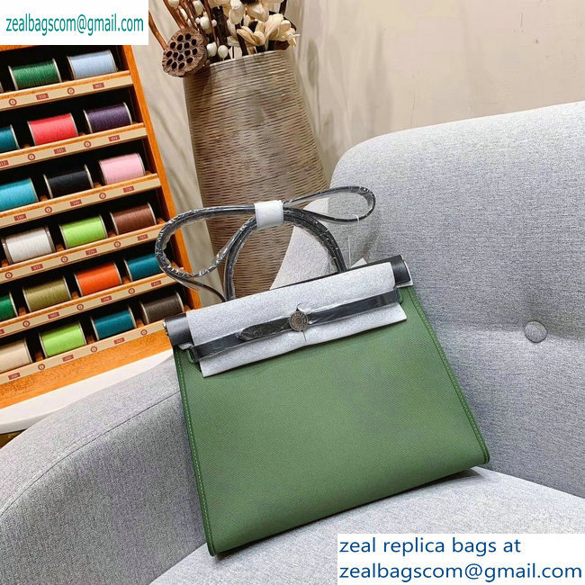 Hermes Herbag Zip 31 Bag in Original Quality Black/Green