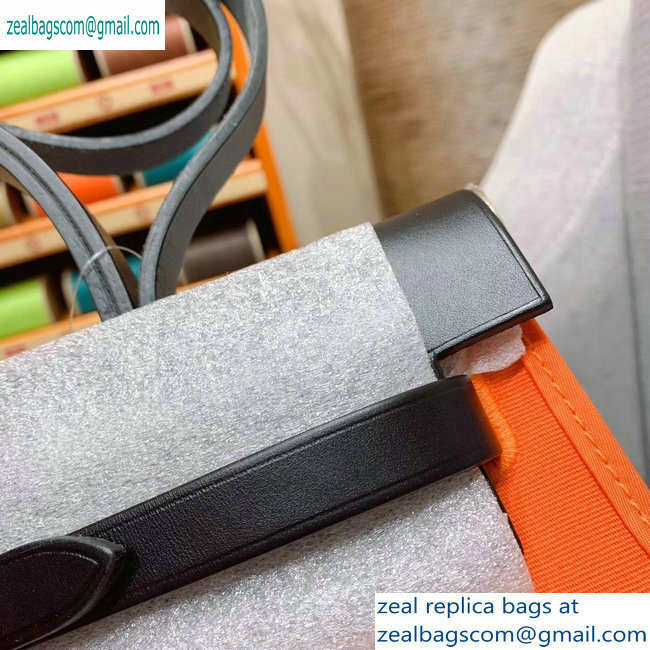 Hermes Herbag Zip 31 Bag in Original Quality Black/Orange - Click Image to Close