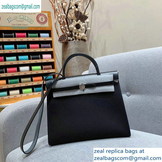 Hermes Herbag Zip 31 Bag in Original Quality Black - Click Image to Close