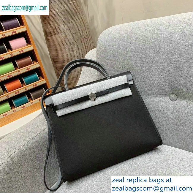 Hermes Herbag Zip 31 Bag in Original Quality Black - Click Image to Close