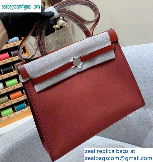 Hermes Herbag Zip 31 Bag in Original Quality Red - Click Image to Close