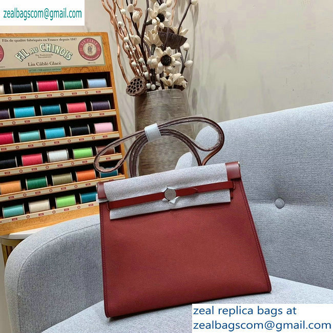 Hermes Herbag Zip 31 Bag in Original Quality Red - Click Image to Close