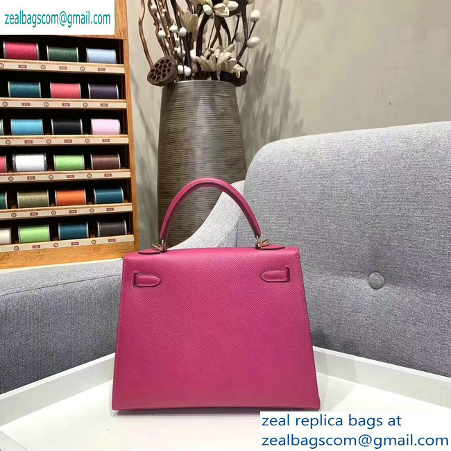 Hermes Kelly 25cm Bag in Original Epsom Leather Antiqued Rose - Click Image to Close