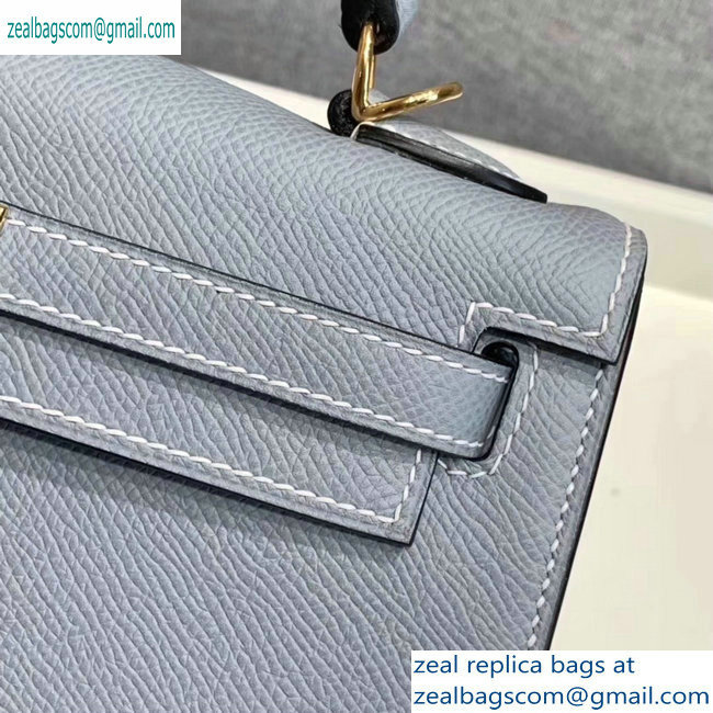Hermes Kelly 25cm Bag in Original Epsom Leather Baby Blue - Click Image to Close