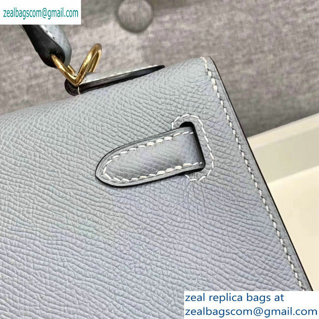 Hermes Kelly 25cm Bag in Original Epsom Leather Baby Blue