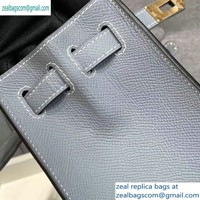 Hermes Kelly 25cm Bag in Original Epsom Leather Baby Blue - Click Image to Close
