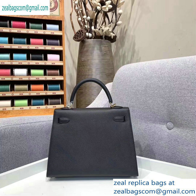 Hermes Kelly 25cm Bag in Original Epsom Leather Black