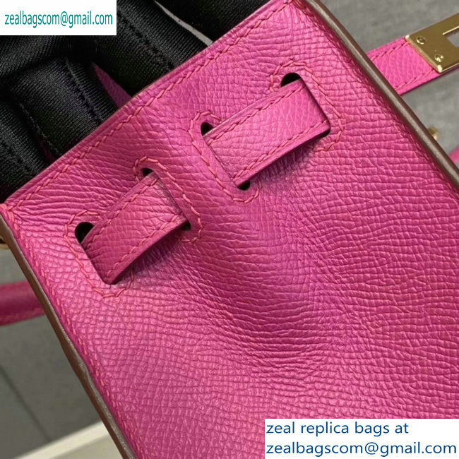 Hermes Kelly 25cm Bag in Original Epsom Leather Dark Pink