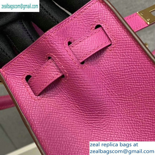 Hermes Kelly 25cm Bag in Original Epsom Leather Dark Pink - Click Image to Close