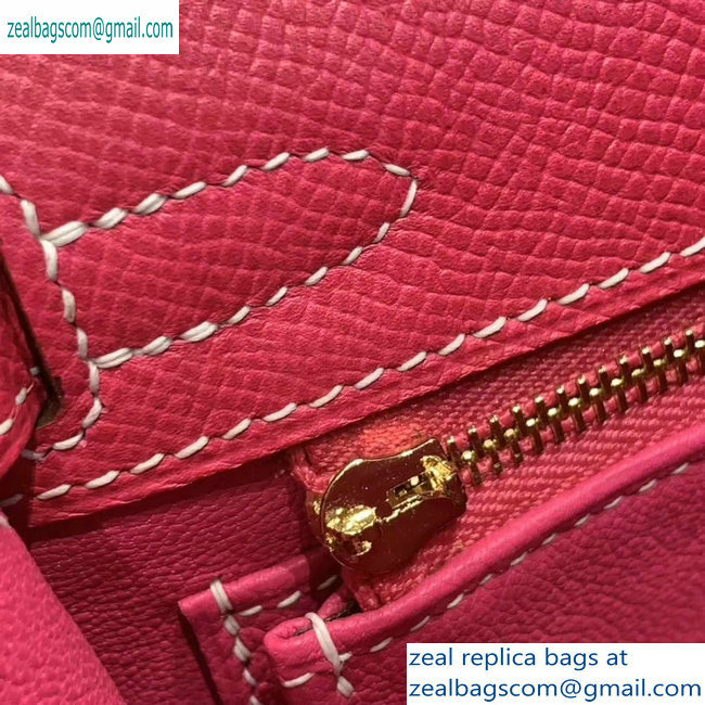 Hermes Kelly 25cm Bag in Original Epsom Leather Fuchsia