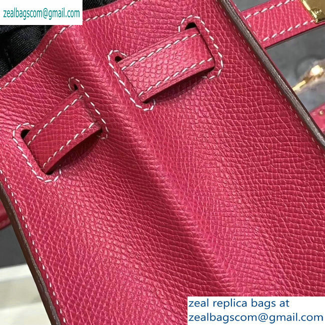 Hermes Kelly 25cm Bag in Original Epsom Leather Fuchsia