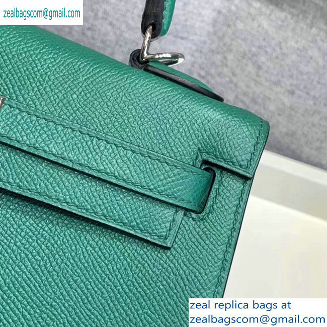 Hermes Kelly 25cm Bag in Original Epsom Leather Green - Click Image to Close